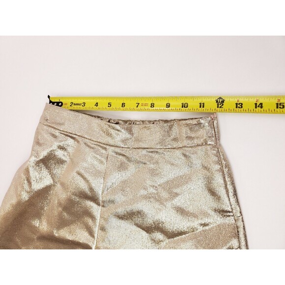 Maje Ilur Metallic High-rise Silk-blend Shorts In Gold Size 36 $295 - Picture 10 of 12